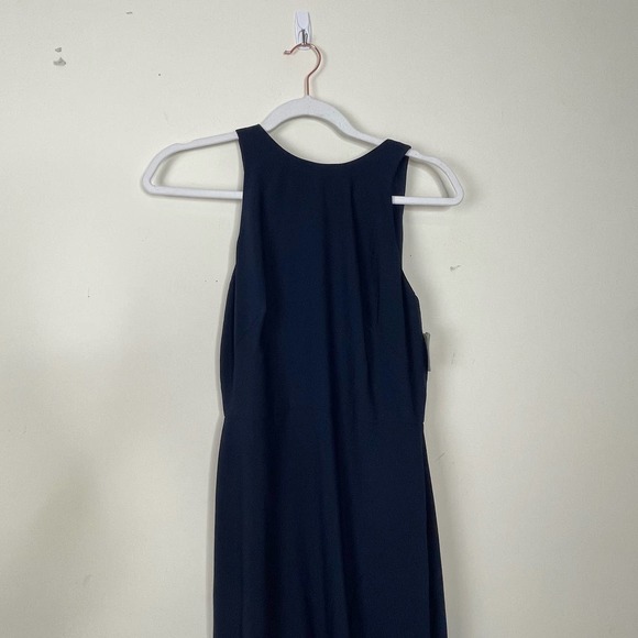 Dessy Collection Vivian Diamond Blue Midnight Bow-Back Trumpet Gown NWT Size 2 R - Picture 4 of 9